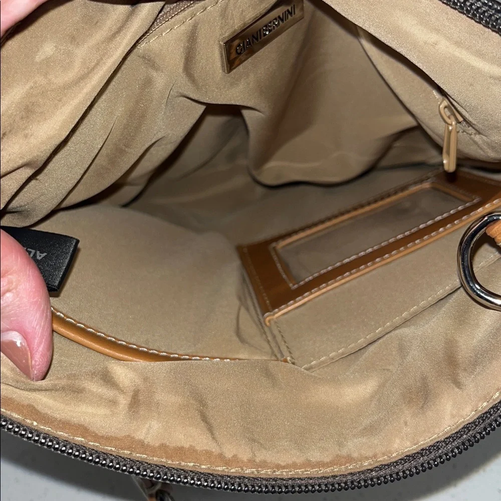 Giani Bernini Black and Brown Messenger Bag